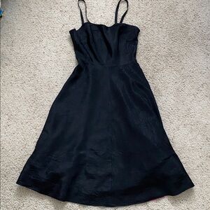 Rare Vintage 1950’s Black Acetate Ruffled Slip/Petticoat by Chevette. Size 32.